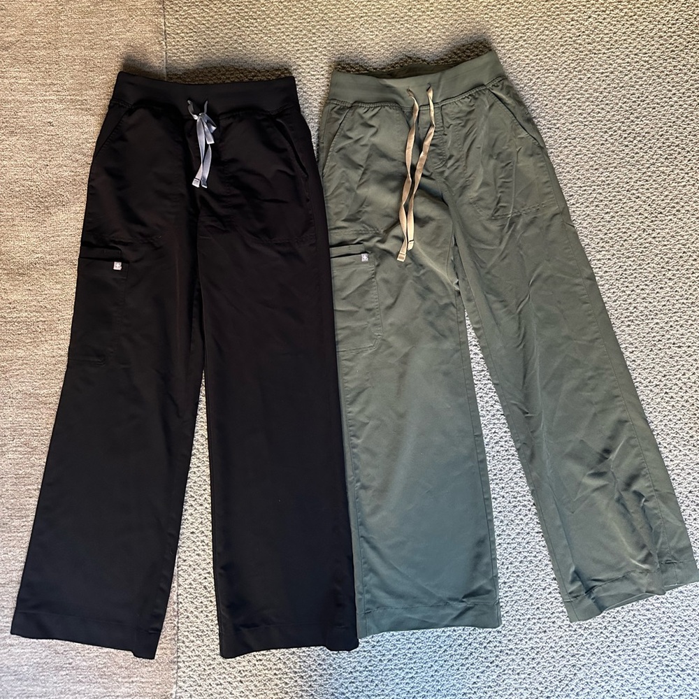 High Waisted Isabel Wide Leg Scrub Pants